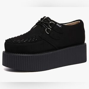 platform creepers black handmade suede gothic punk grunge club dance costume